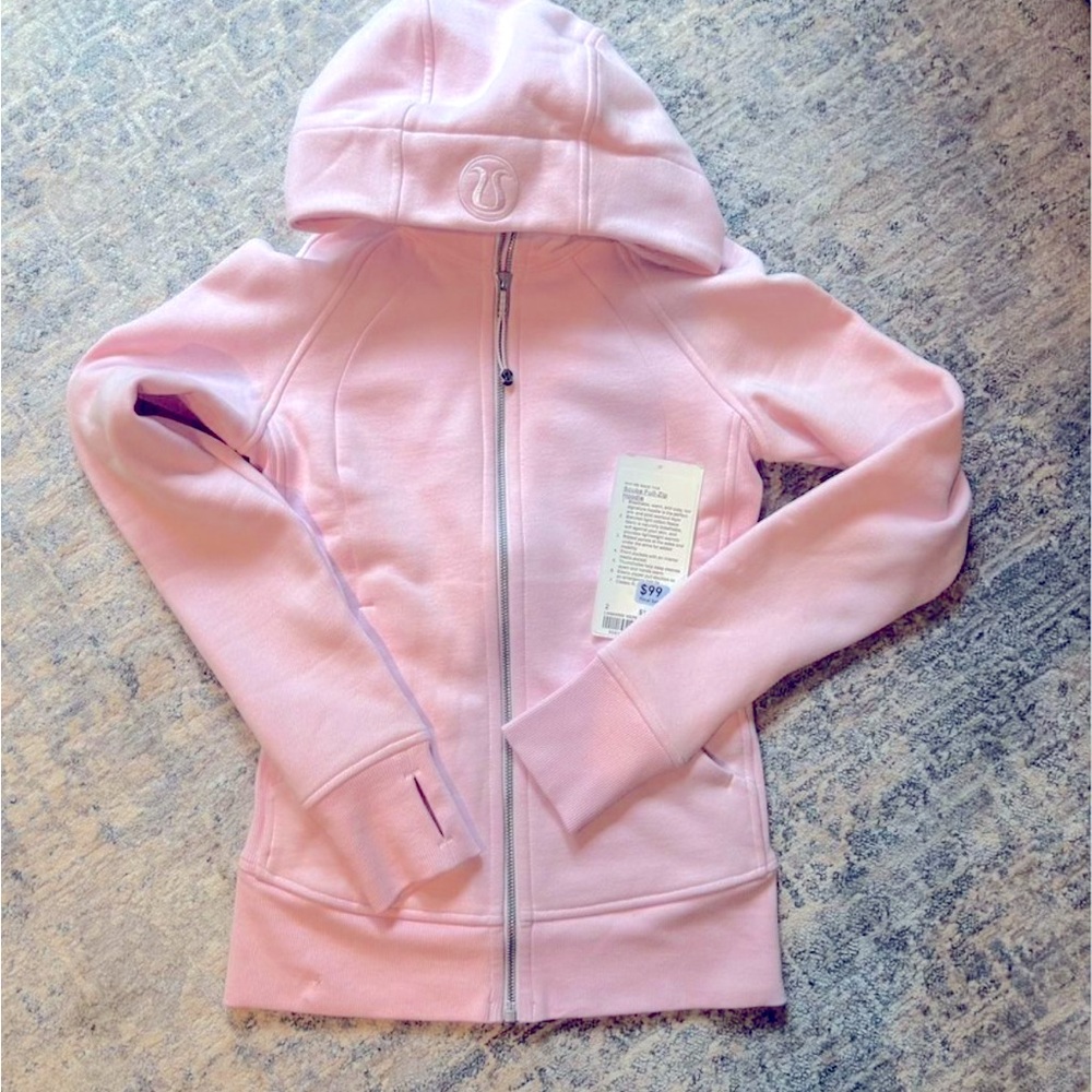 Pink NWT Lululemon’s Scuba Full zip hoodie jacket. Size 2